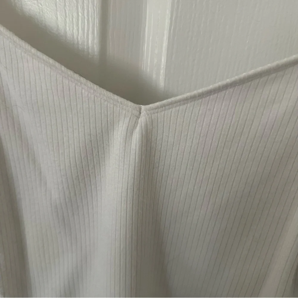 White Puff Sleeves Crop Top
